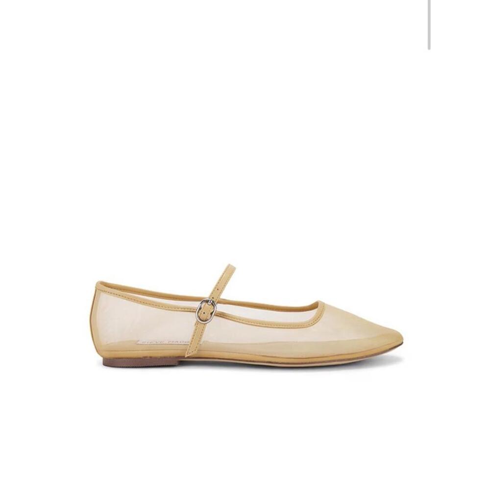 Steve Madden Beige Flats with Buckle